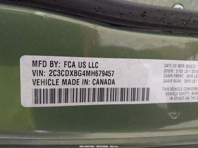 Dodge Charger Sxt Rwd 2021 2C3CDXBG4MH679457 Image 9