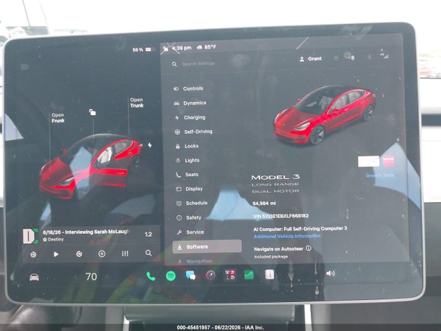 Продажа на аукционе авто 2020 Tesla Model 3 Long Range Dual Motor All-wheel Drive, vin: 5YJ3E1EBXLF668182, номер лота: 45451957