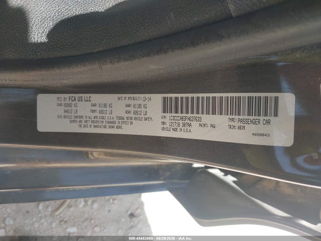Aukcja sprzedaży 2015 Chrysler 200 Limited, vin: 1C3CCCAB3FN637633, numer aukcji: 45452469