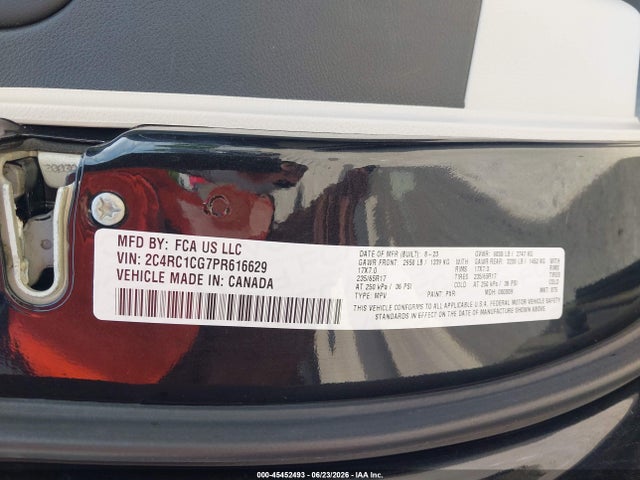 Продаж на аукціоні авто 2023 Chrysler Voyager Lx, vin: 2C4RC1CG7PR616629, номер лоту: 45452493