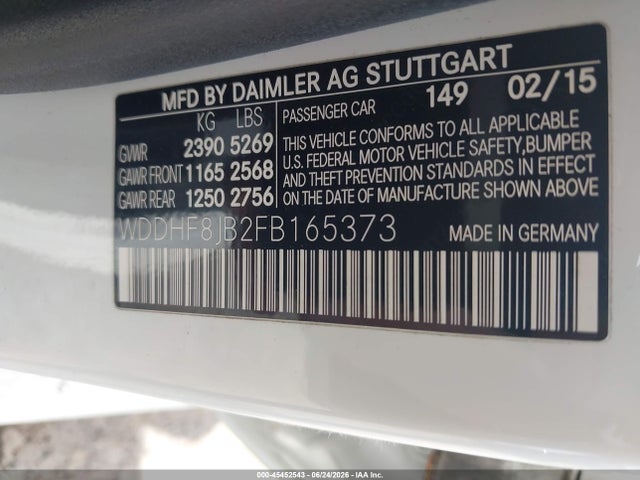 Продаж на аукціоні авто 2015 Mercedes-benz E 350 4matic, vin: WDDHF8JB2FB165373, номер лоту: 45452543