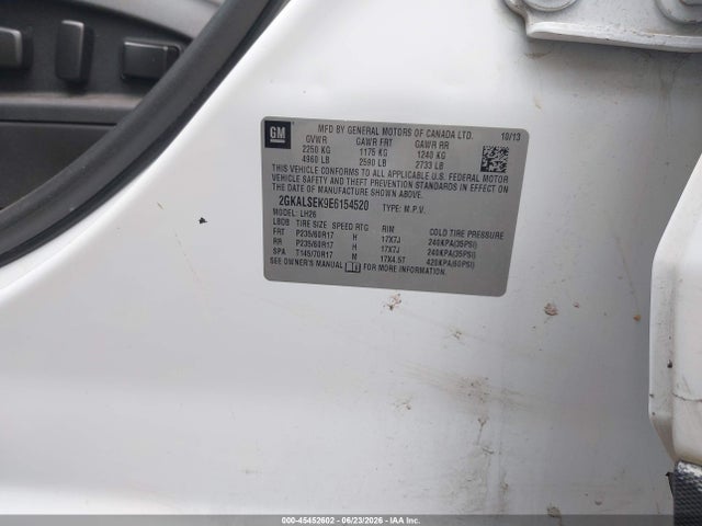 45452602 :رقم المزاد ، 2GKALSEK9E6154520 vin ، 2014 Gmc Terrain Slt-1 مزاد بيع