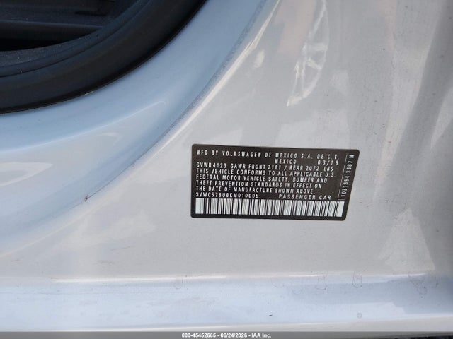 Aukcja sprzedaży 2019 Volkswagen Jetta 1.4t R-line/1.4t S/1.4t Se, vin: 3VWC57BU8KM010005, numer aukcji: 45452665