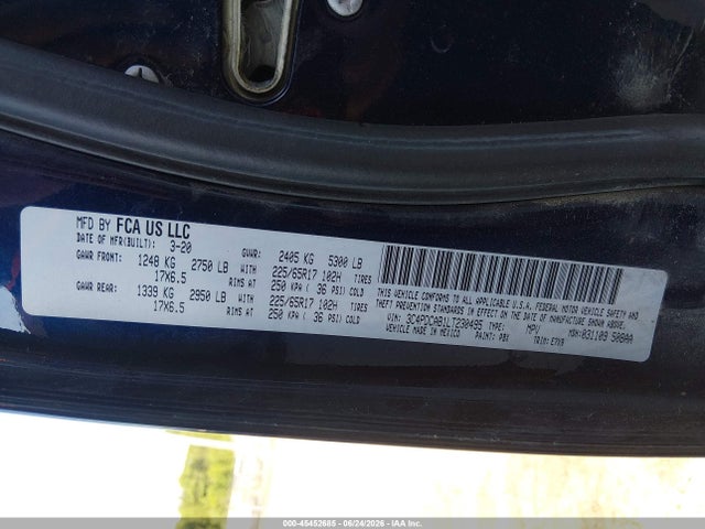 2020 Dodge Journey Se Value მანქანა იყიდება აუქციონზე, vin: 3C4PDCAB1LT230495, აუქციონის ნომერი: 45452685