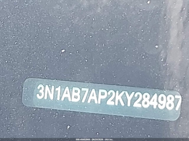 2019 Nissan Sentra Sv მანქანა იყიდება აუქციონზე, vin: 3N1AB7AP2KY284987, აუქციონის ნომერი: 45452988