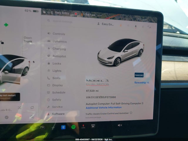 Продажа на аукционе авто 2018 Tesla Model 3 Long Range/performance, vin: 5YJ3E1EB5JF073866, номер лота: 45453087