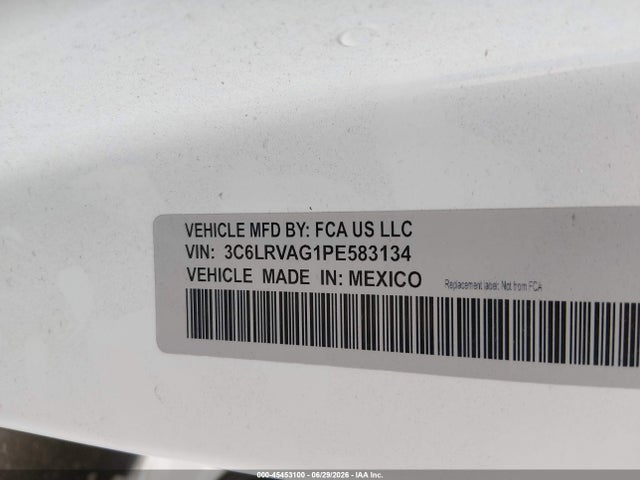 3C6LRVAG1PE583134 RAM Promaster 1500 Low Roof 136 Wb