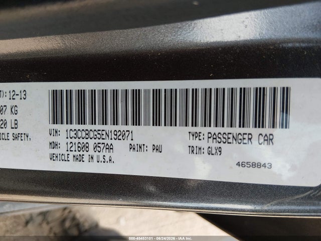 Продаж на аукціоні авто 2014 Chrysler 200 Limited, vin: 1C3CCBCG5EN192071, номер лоту: 45453101