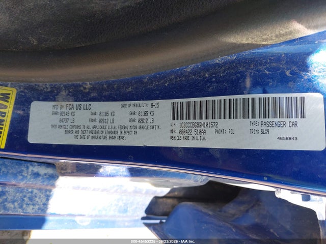 Продаж на аукціоні авто 2016 Chrysler 200 S, vin: 1C3CCCBG9GN101572, номер лоту: 45453225