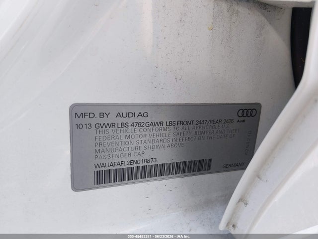 Aukcja sprzedaży 2014 Audi A4 2.0t Premium, vin: WAUAFAFL2EN018873, numer aukcji: 45453381