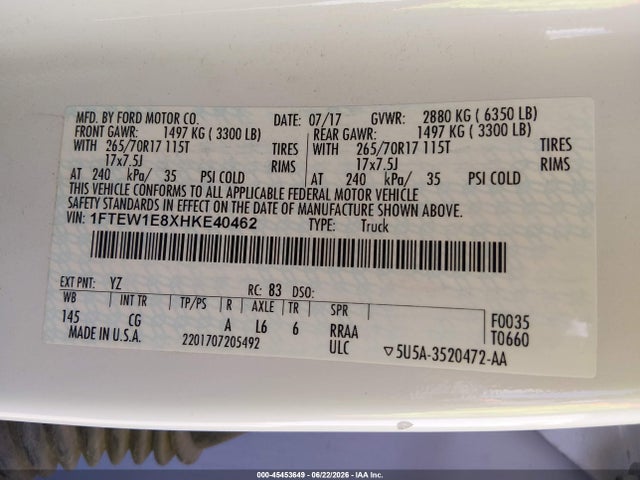 1FTEW1E8XHKE40462 Ford F-150 Xl/xlt