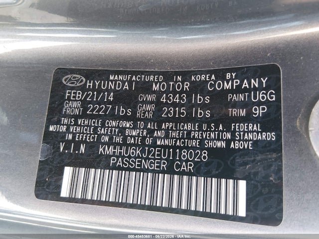 KMHHU6KJ2EU118028 Hyundai Genesis 3.8 R-spec