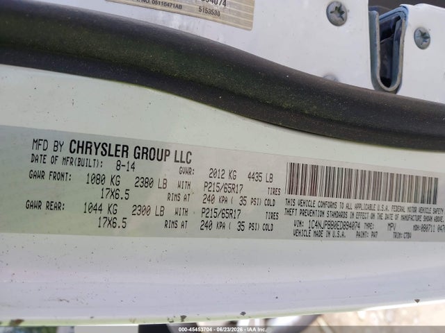 1C4NJPBB0ED894074 Jeep Patriot Sport
