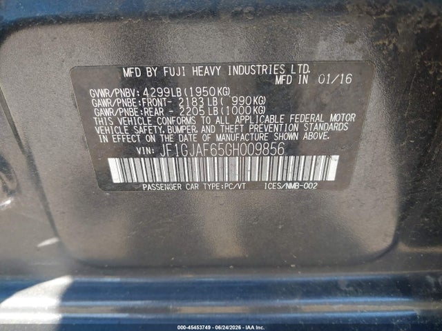 Subaru Impreza 2.0i Premium 2016 JF1GJAF65GH009856 Image 9