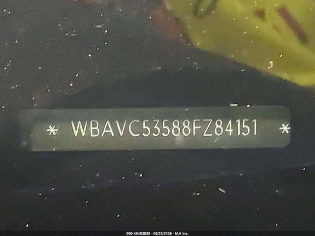 45453838 :رقم المزاد ، WBAVC53588FZ84151 vin ، 2008 Bmw 328i مزاد بيع