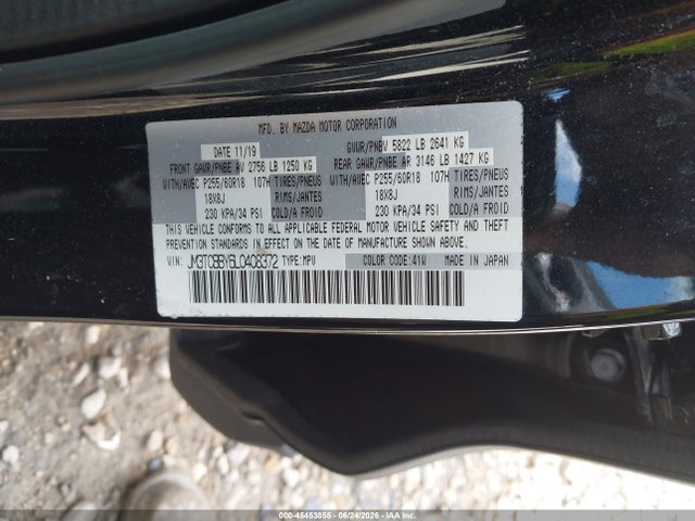 Auction sale of the 2020 Mazda Cx-9 Sport, vin: JM3TCBBY6L0408372, lot number: 45453855
