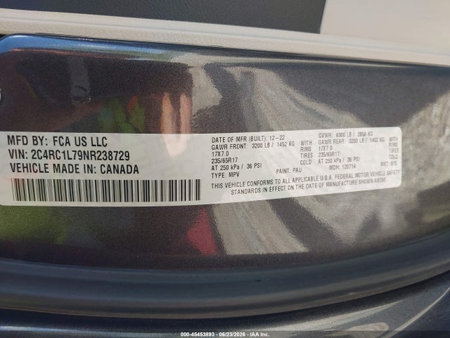 Chrysler Pacifica Hybrid Touring L 2022 2C4RC1L79NR238729 Image 9