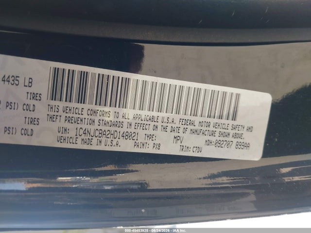 Jeep Compass Sport 2017 1C4NJCBA2HD148021 Image 9