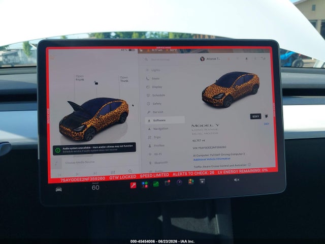 Auction sale of the 2022 Tesla Model Y Long Range Dual Motor All-wheel Drive, vin: 7SAYGDEE2NF359260, lot number: 45454006