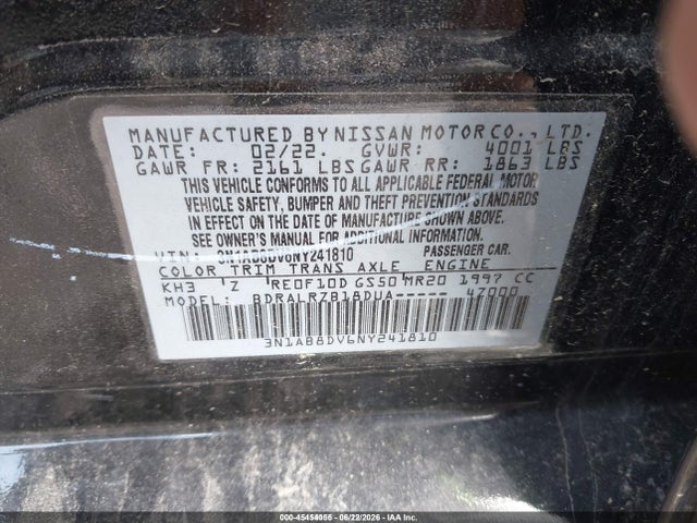 Nissan Sentra Sr Xtronic Cvt 2022 3N1AB8DV6NY241810 Image 9