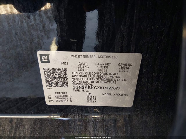 Chevrolet Tahoe Lt 2019 1GNSKBKCXKR327677 Image 9