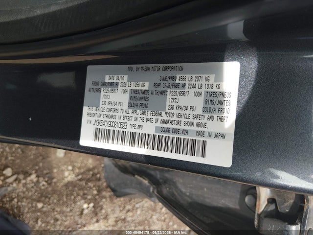 2016 Mazda Cx-5 Touring მანქანა იყიდება აუქციონზე, vin: JM3KE4CY9G0810523, აუქციონის ნომერი: 45454178