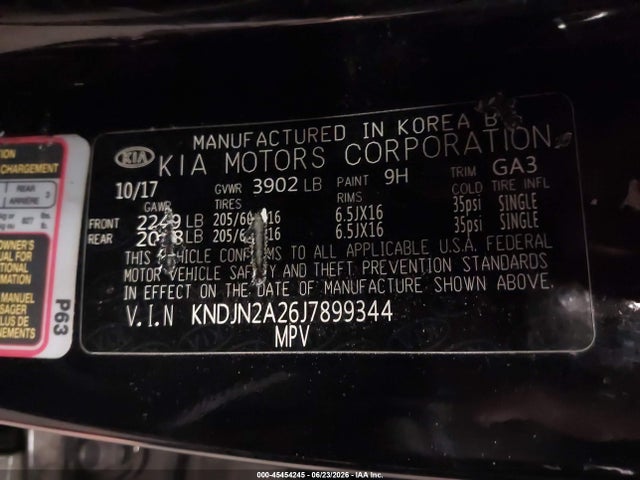KIA Soul 2018 KNDJN2A26J7899344 Image 9
