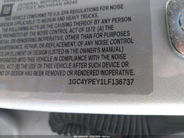 1GC4YPEY1LF136737 Chevrolet Silverado 2500hd 4wd Standard Bed Ltz