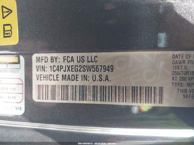 Продажа на аукционе авто 2025 Jeep Wrangler 4-door Sahara 4x4, vin: 1C4PJXEG2SW567949, номер лота: 45454819