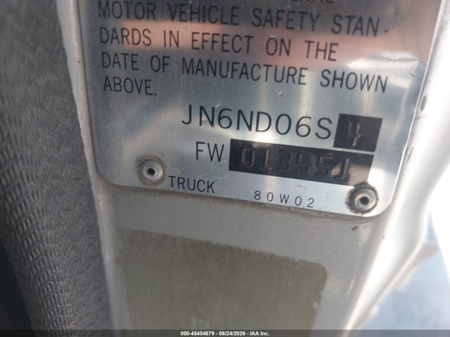 45454879 :رقم المزاد ، JN6ND06S4FW013551 vin ، 1985 Nissan 720 King Cab مزاد بيع