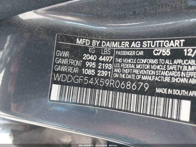 Aukcja sprzedaży 2009 Mercedes-benz C 300 Sport, vin: WDDGF54X59R068679, numer aukcji: 45454972
