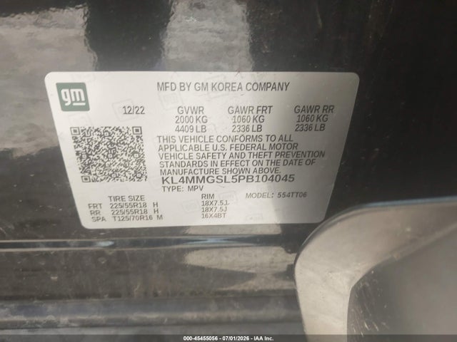 Aukcja sprzedaży 2023 Buick Encore Gx Essence Awd, vin: KL4MMGSL5PB104045, numer aukcji: 45455056