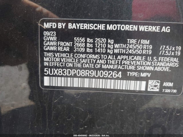 Продажа на аукционе авто 2024 Bmw X3 M40i, vin: 5UX83DP08R9U09264, номер лота: 45455062