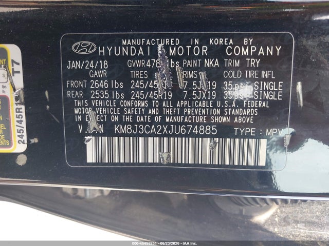 Hyundai Tucson Limited 2018 KM8J3CA2XJU674885 Image 9