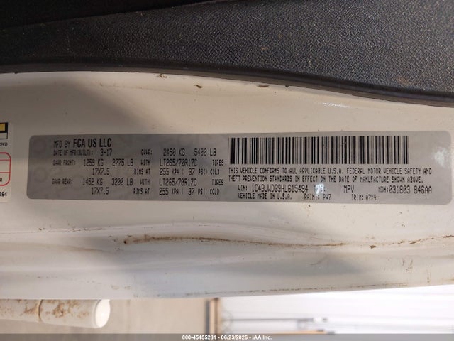 1C4BJWDG9HL615494 Jeep Wrangler Unlimited Sport