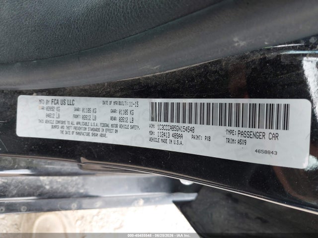 Aukcja sprzedaży 2016 Chrysler 200 Limited, vin: 1C3CCCAB5GN154548, numer aukcji: 45455548