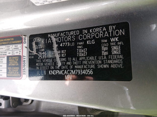 KIA Sportage Lx 2021 KNDPMCAC2M7934056 Image 9