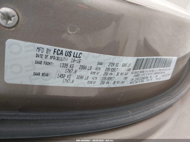 Продаж на аукціоні авто 2017 Chrysler Pacifica Touring-l Plus, vin: 2C4RC1EG3HR607604, номер лоту: 45455657