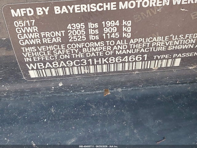 BMW 320i 2017 WBA8A9C31HK864661 Image 9