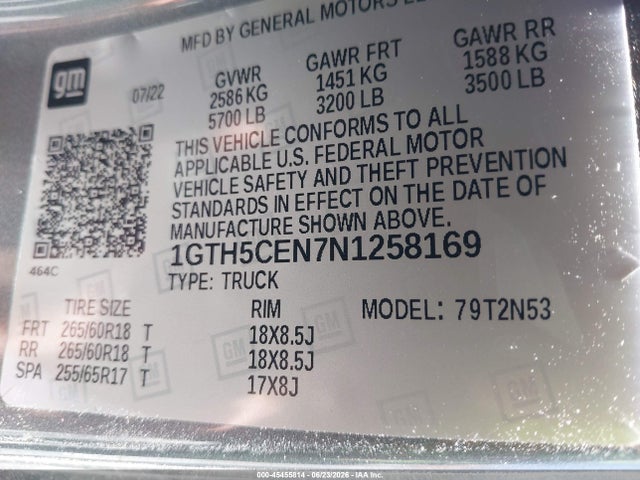GMC Canyon 4wd Elevation 2022 1GTH5CEN7N1258169 Image 9