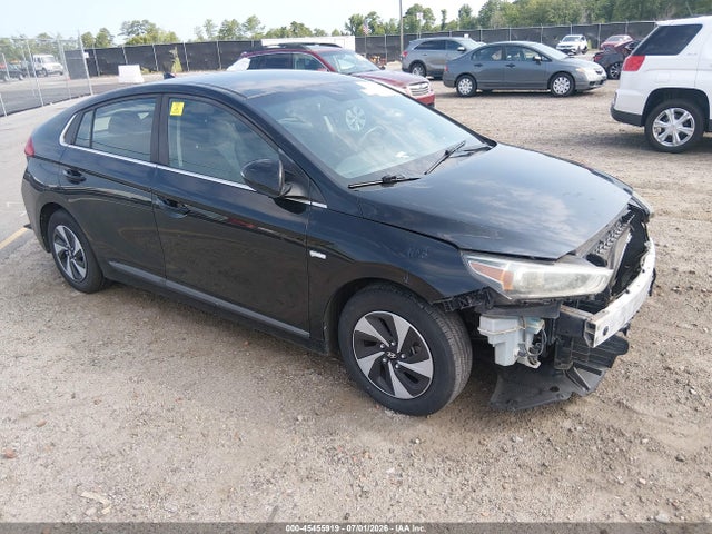 2018 Hyundai Ioniq Hybrid Sel მანქანა იყიდება აუქციონზე, vin: KMHC75LC1JU062590, აუქციონის ნომერი: 45455919