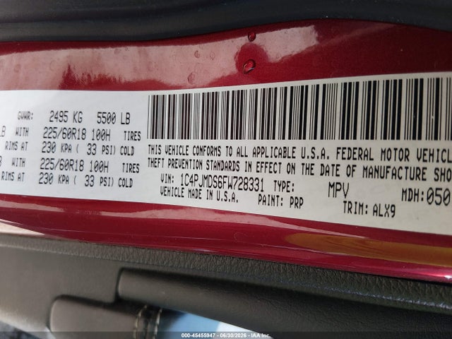Jeep Cherokee Limited 2015 1C4PJMDS6FW728331 Image 9