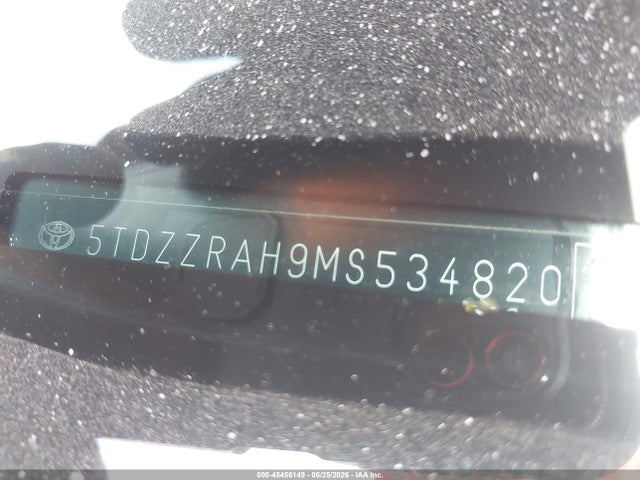 45456149 :رقم المزاد ، 5TDZZRAH9MS534820 vin ، 2021 Toyota Highlander Le مزاد بيع