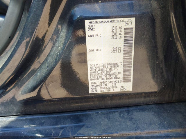 Nissan Altima 2.5 S 2015 1N4AL3AP3FC580513 Image 9