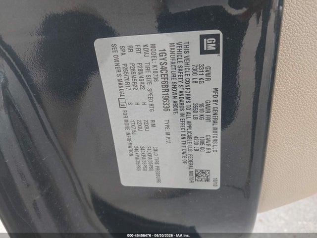Продаж на аукціоні авто 2011 Cadillac Escalade Premium, vin: 1GYS4CEF6BR196336, номер лоту: 45456476