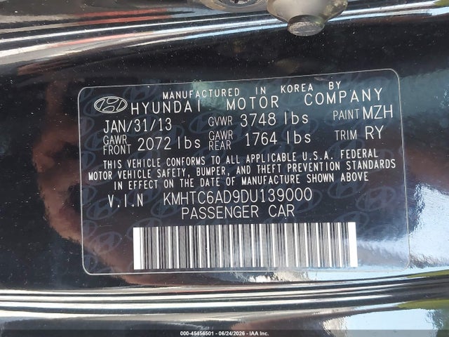 Продажа на аукционе авто 2013 Hyundai Veloster, vin: KMHTC6AD9DU139000, номер лота: 45456501