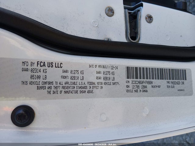 2015 Chrysler 300 300s მანქანა იყიდება აუქციონზე, vin: 2C3CCABG0FH749684, აუქციონის ნომერი: 45456696