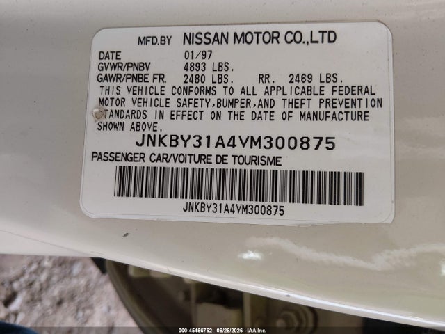 Продаж на аукціоні авто 1997 Infiniti Q45 Touring, vin: JNKBY31A4VM300875, номер лоту: 45456752