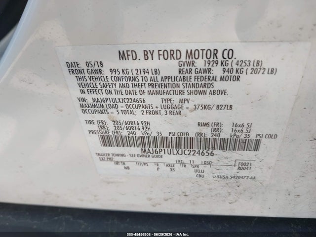 Ford Ecosport Se 2018 MAJ6P1ULXJC224656 Image 9