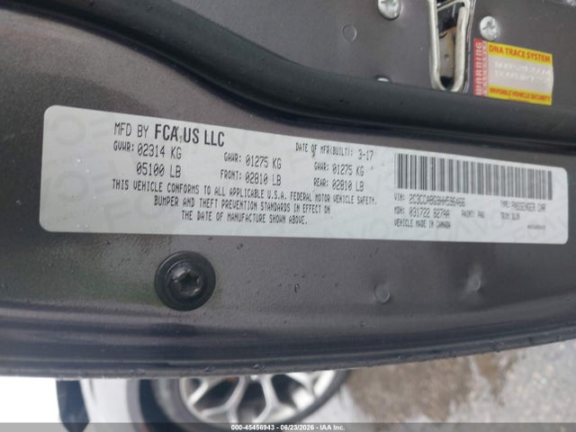 Продаж на аукціоні авто 2017 Chrysler 300 300s, vin: 2C3CCABG9HH596466, номер лоту: 45456943